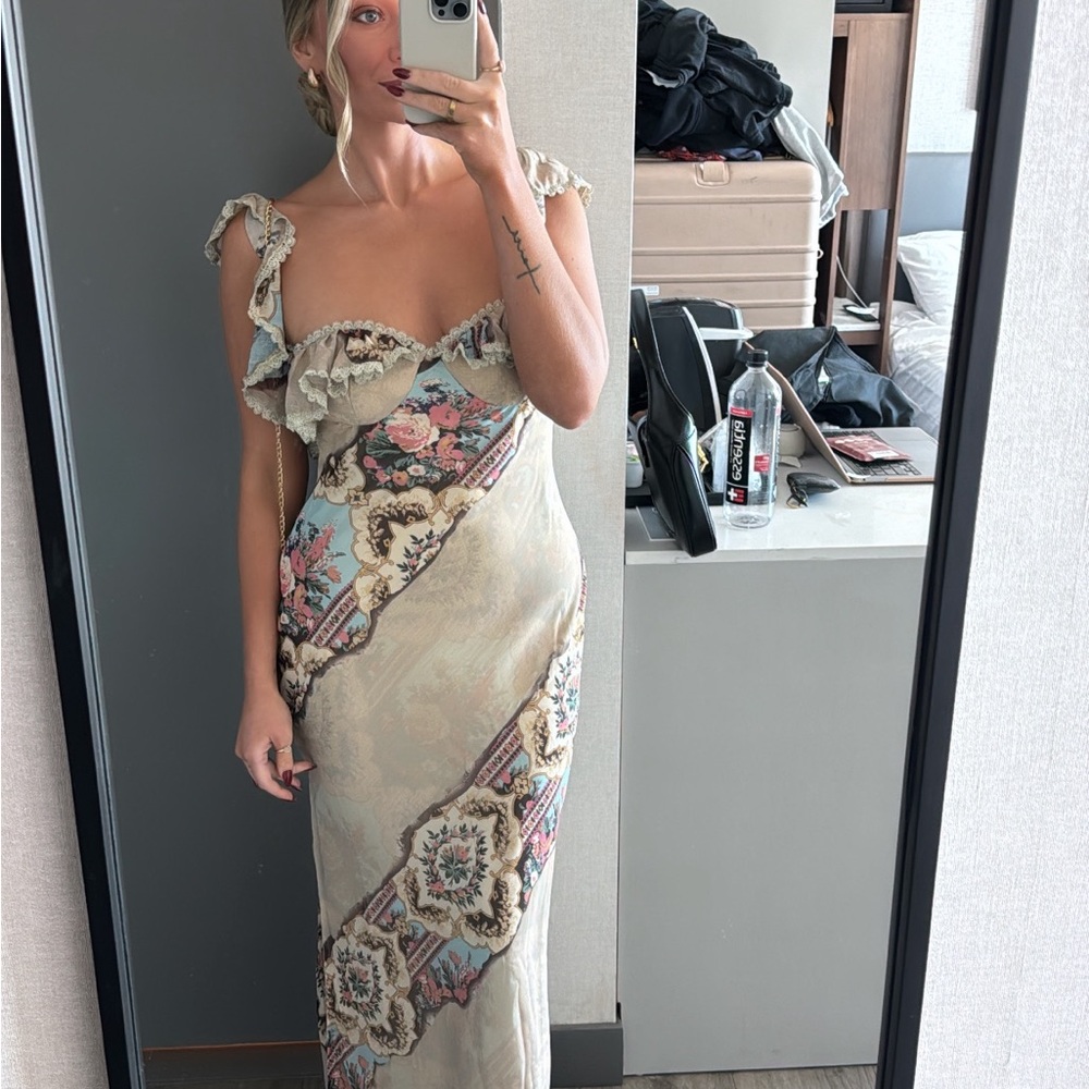 Floral Patchwork Maxi Dress - image 1